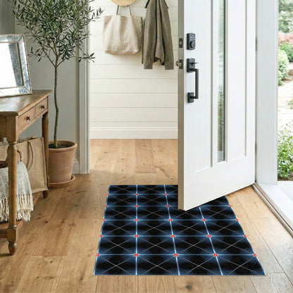 Multi-color and Patterns Blue Starburst Geometric Area Rug