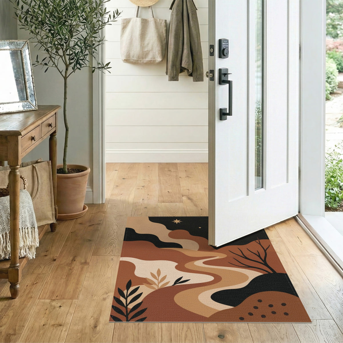 Abstract Moonlit Path Area Rug