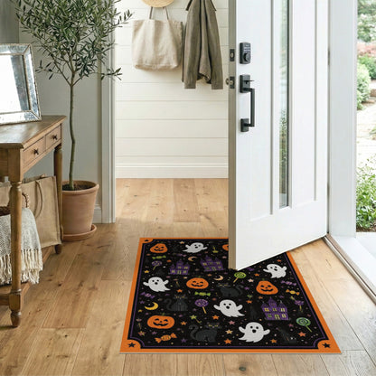 Halloween Ghosts and Pumpkins Kids Area Rug