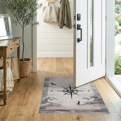 Compass Rose Waves Area Rug