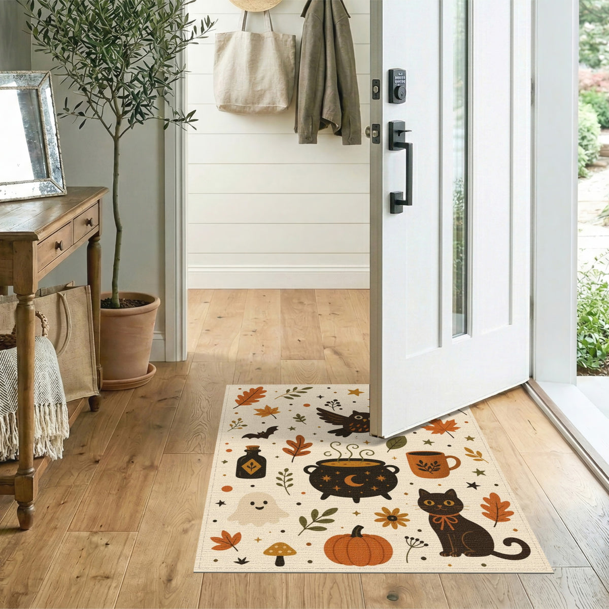Halloween Kids Cartoon Washable Kids Cartoon Area Rug