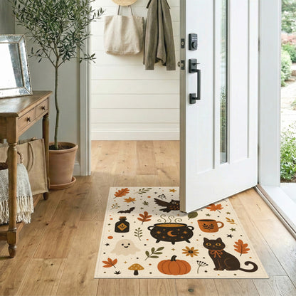 Halloween Kids Cartoon Washable Kids Cartoon Area Rug