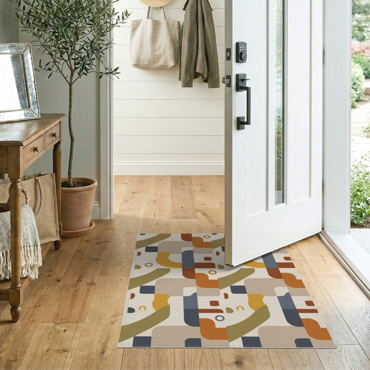 Multi-color and Patterns Geometric Modern Geometric Multi-Color Area Rug