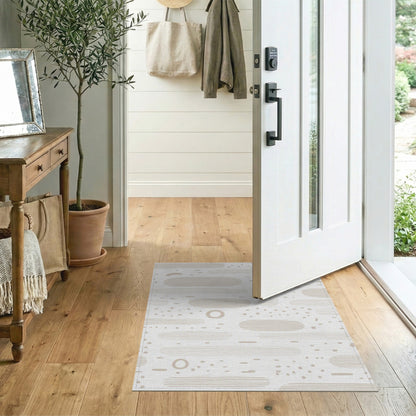 Beige Abstract Linework Area Rug