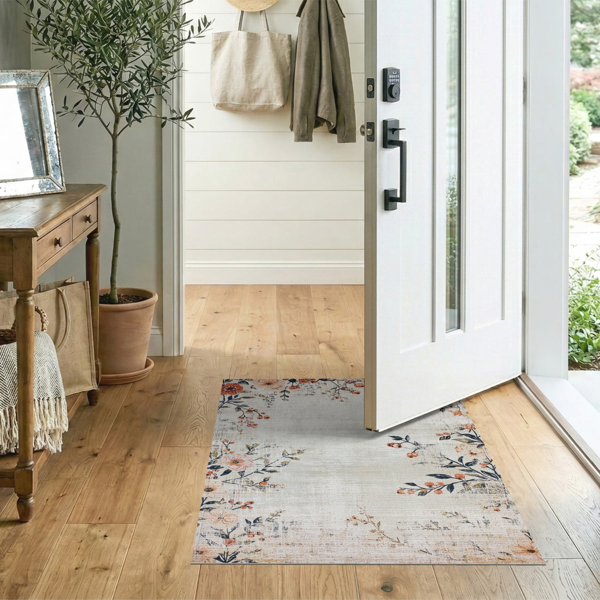 Vintage Floral Beige No. 18 Area Rug