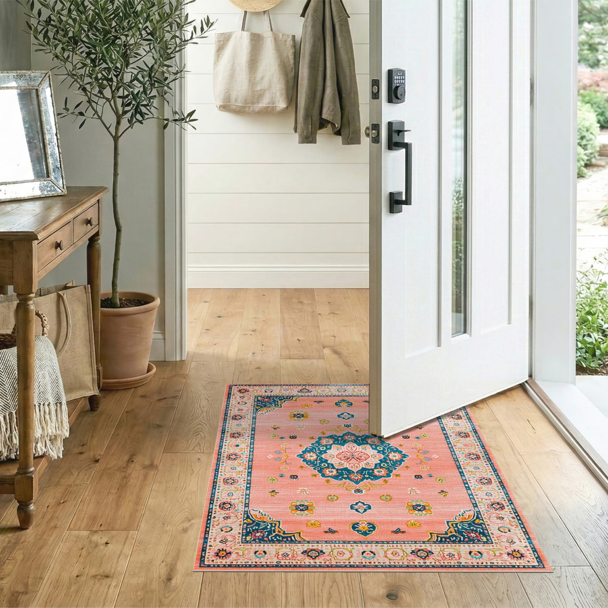 Pink Medallion Pink Floral Medallion Area Rug