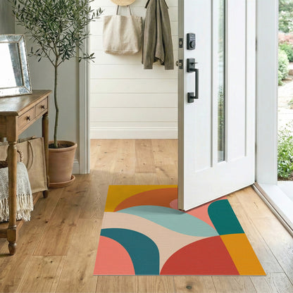 Vibrant Abstract Multi-Color and Patterns Area Rug