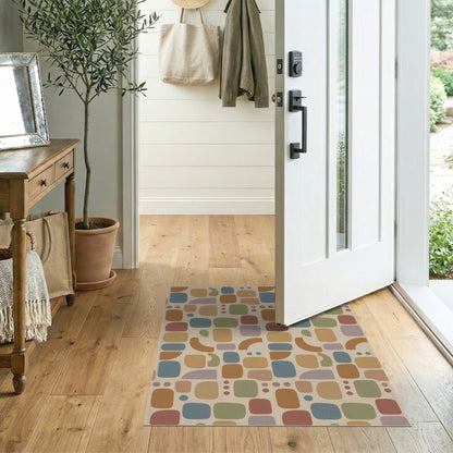 Brown and Tan Geometric Modern Brown Tan Geometric Area Rug