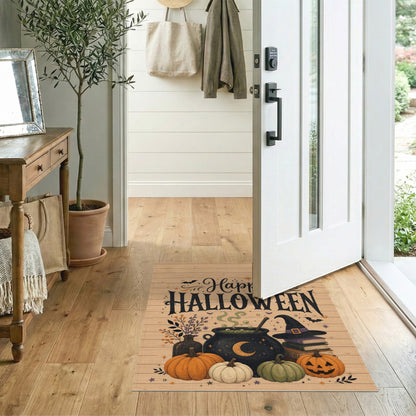 Happy Halloween Cauldron Pumpkin Washable Area Rug