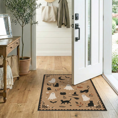 Halloween Ghosts and Cats Washable Area Rug