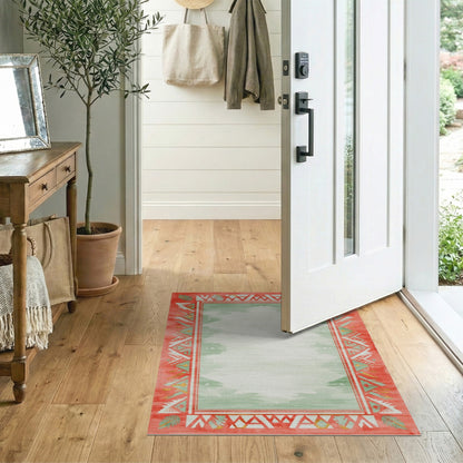 Red Heritage Tribal Area Rug