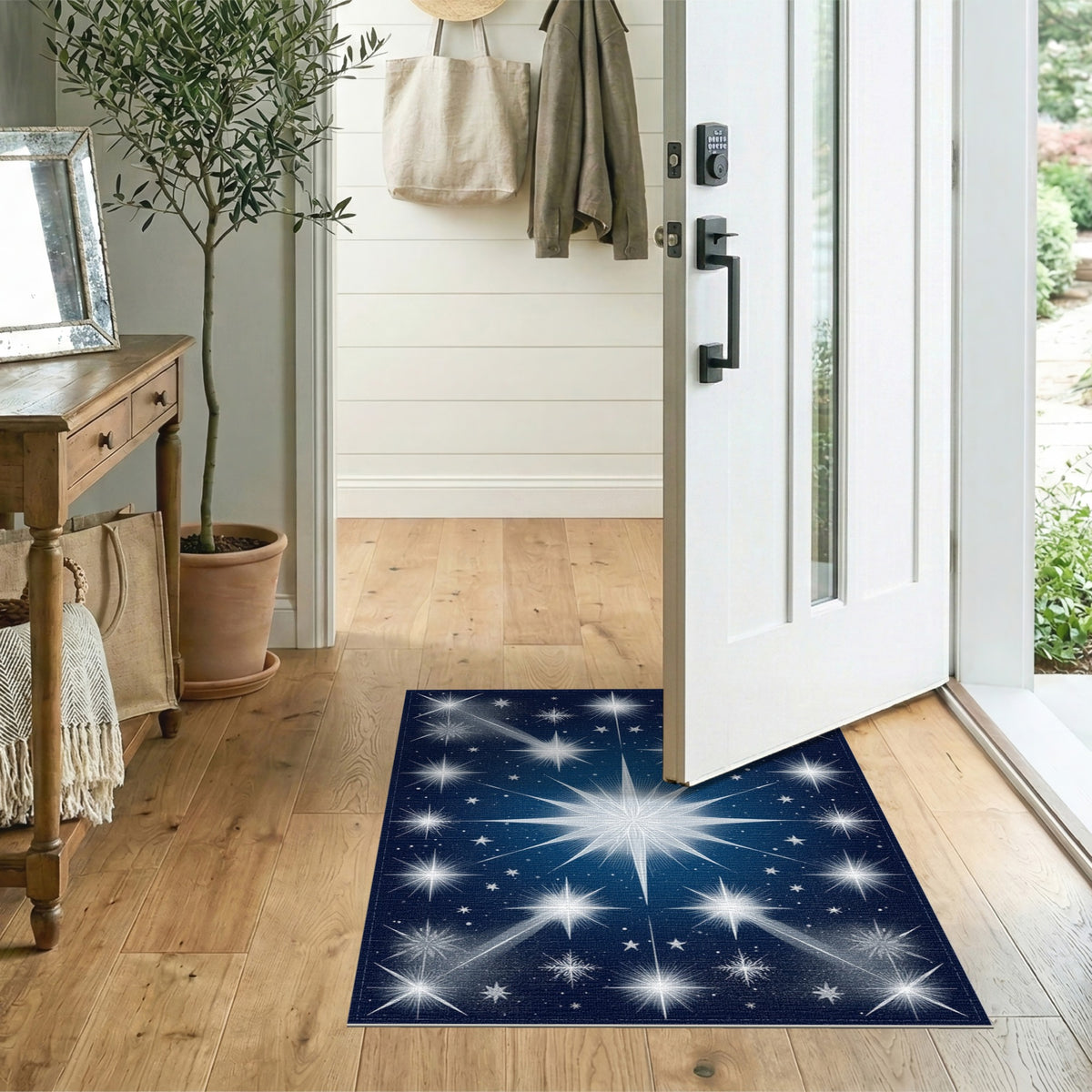 Starburst Midnight Blue Area Rug
