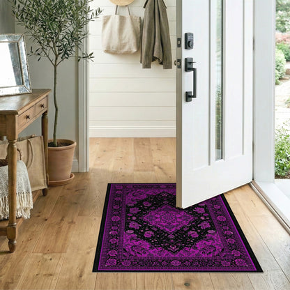 Purple Floral Persian Area Rug