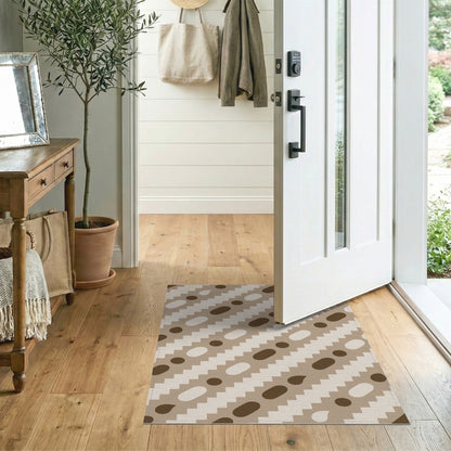 Brown Geometric Area Rug