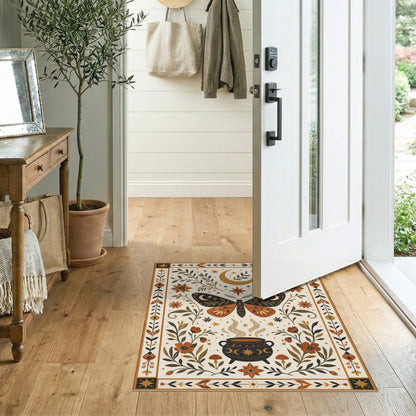 Boho Moth Cauldron Area Rug