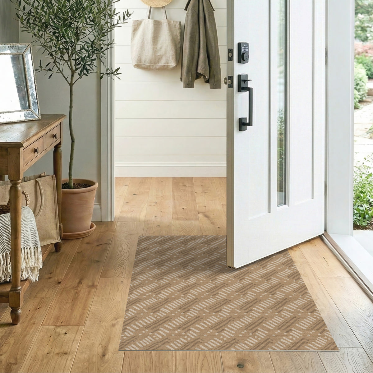 Heritage Tribal Brown Tan Area Rug