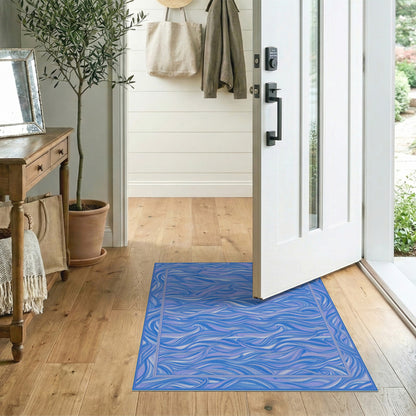 Blue Wave Abstract No. 17 Area Rug