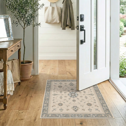 Blue Medallion Floral Persian Area Rug