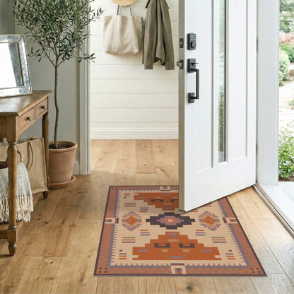 Orange Heritage Tribal Area Rug