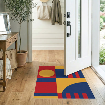 Bold Geometric Multi-Color Area Rug