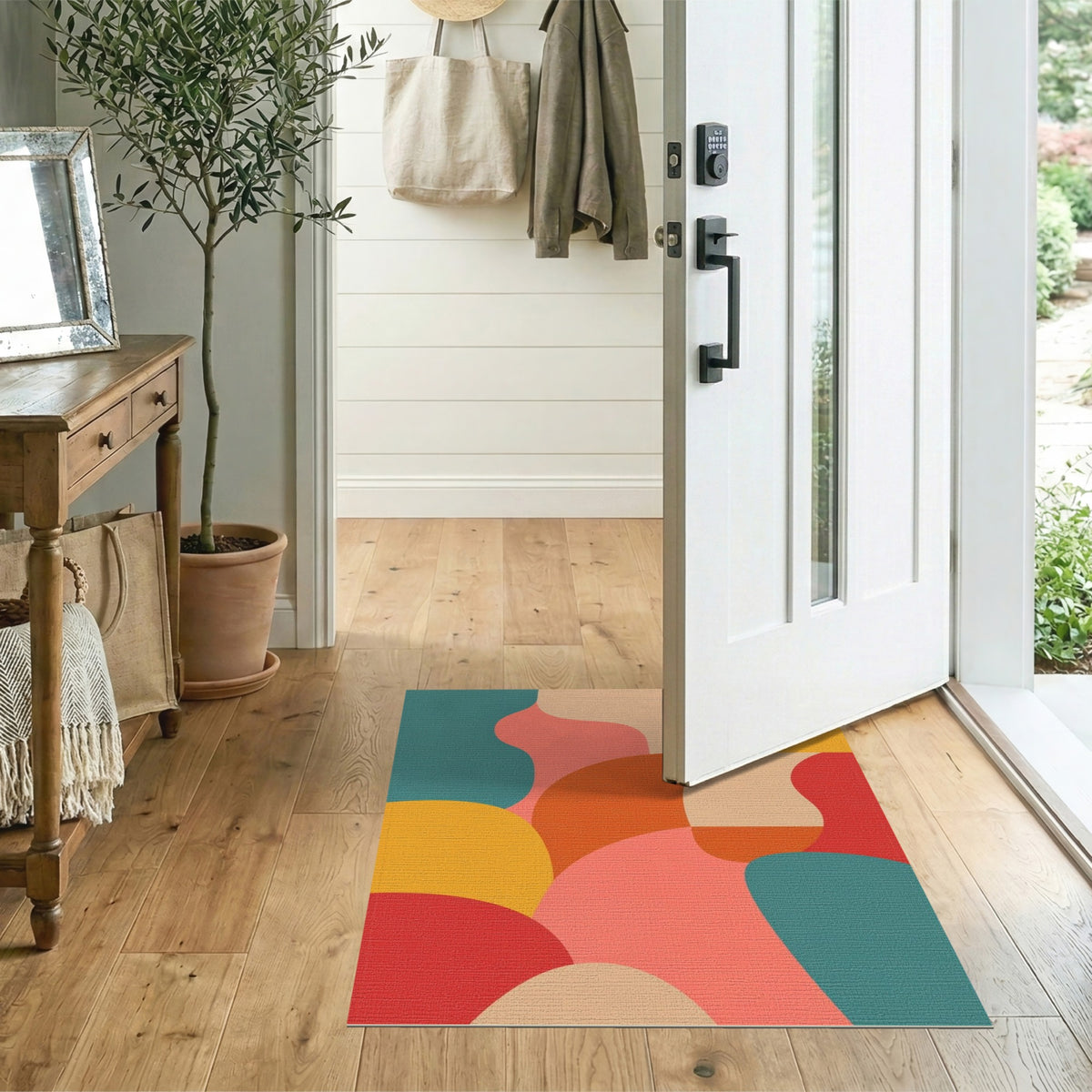 Vibrant Multi-color and Patterns Vibrant Abstract Multi-Color Area Rug