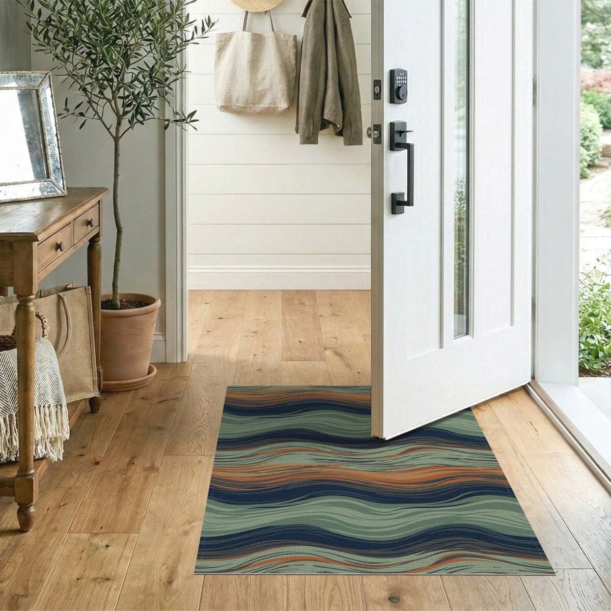 Abstract Area Fluid Wave Abstract Area Rug