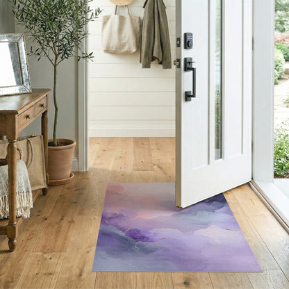 Purple Abstract Cloud Area Rug