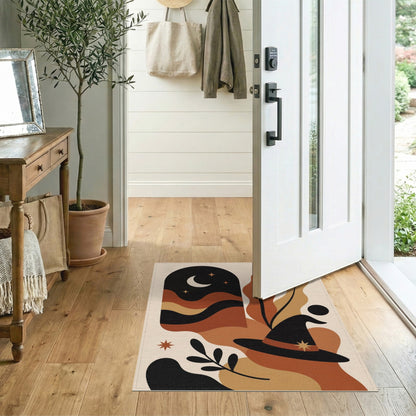 Abstract Witch Hat Moon Area Rug