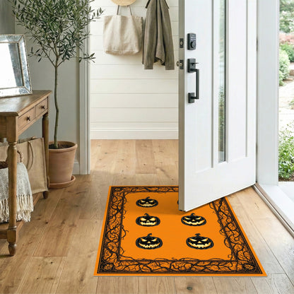 Jack-o'-Lantern Halloween Orange Area Rug