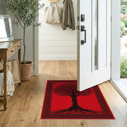 Red Tree of Life Area Rug
