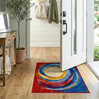 Abstract Area Vibrant Abstract Swirl Area Rug
