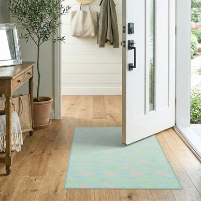 Pastel Dinosaur Kids Area Rug