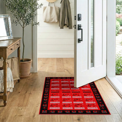 Red Retro Arcade Joystick Area Rug