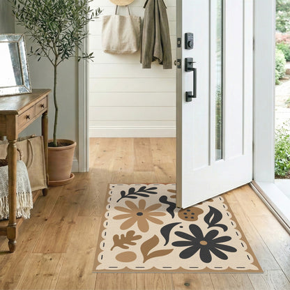 Beige Floral Vintage Area Rug
