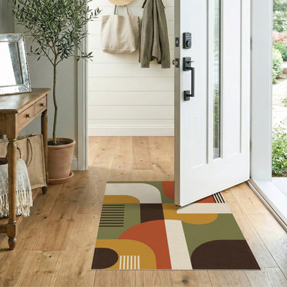 Bold Geometric Multi-Color Area Rug