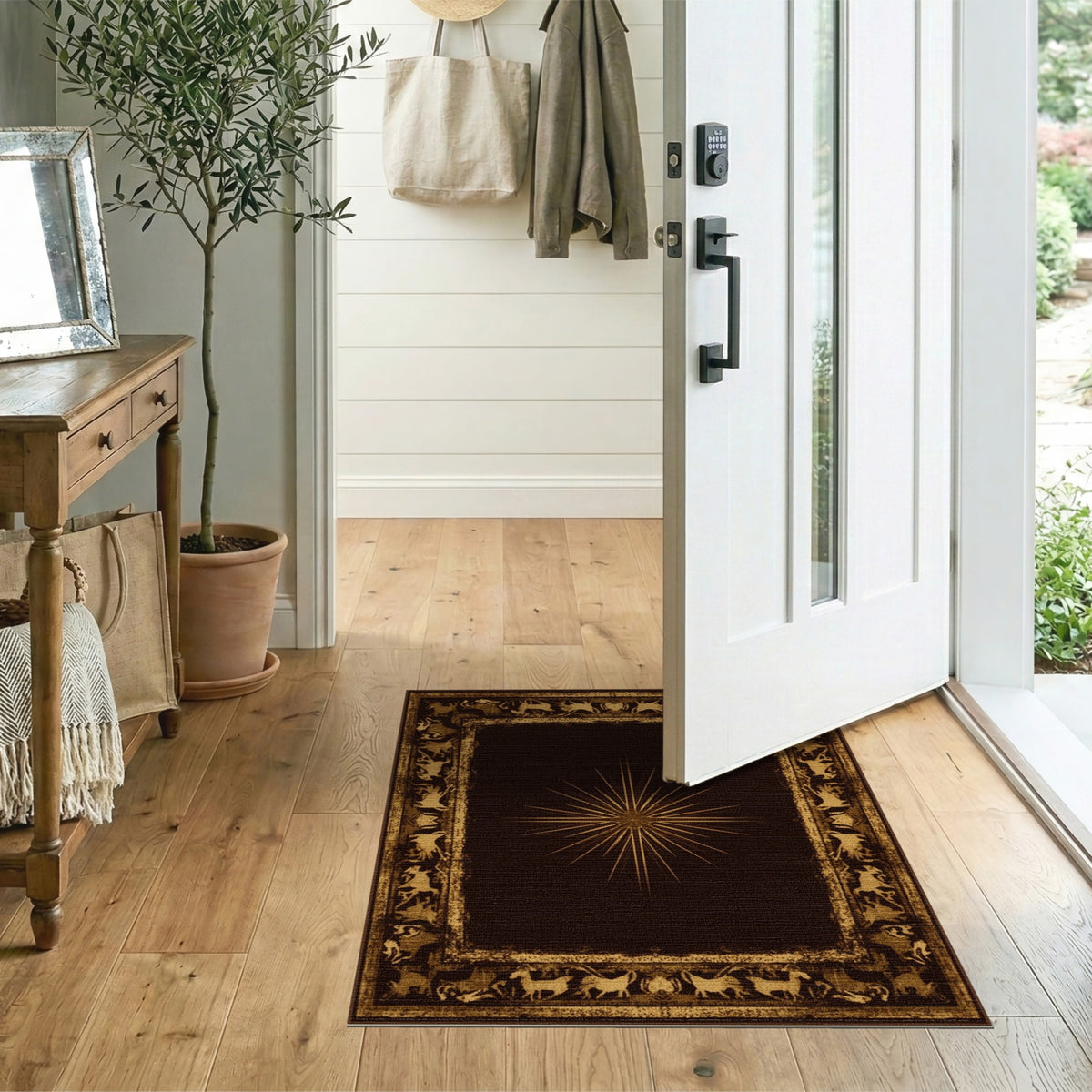 ODIKA Gold Starburst Heritage Tribal Rug
