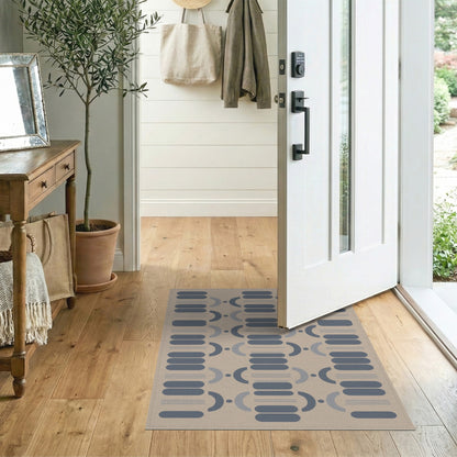 Blue Geometric Area Rug