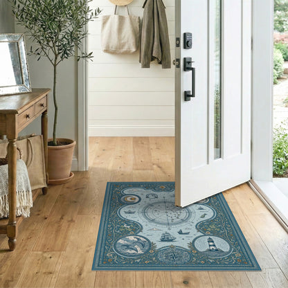 Celestial Nautical Compass Area Rug