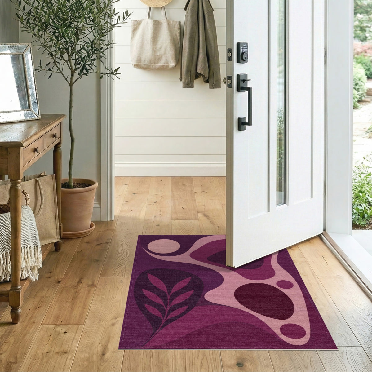 Purple Abstract Area Purple Abstract Organic Area Rug