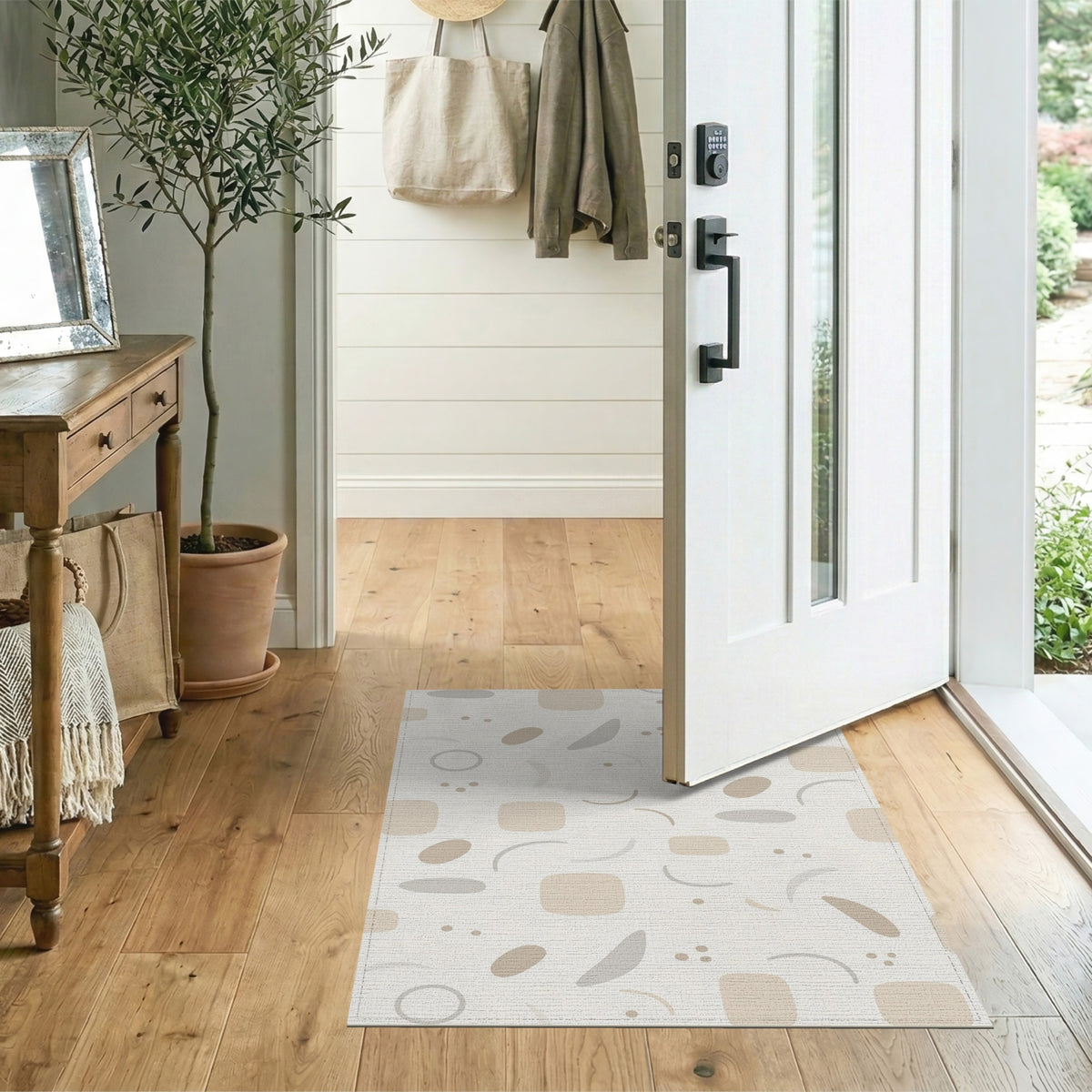Abstract Area Beige Abstract Neutral Area Rug