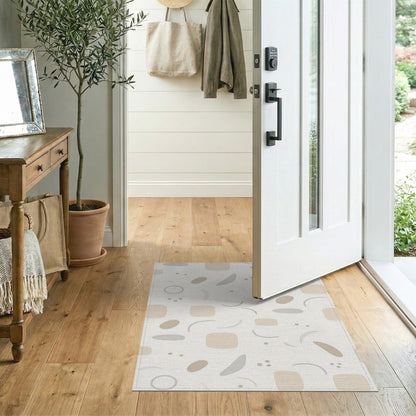 Abstract Area Beige Abstract Neutral Area Rug