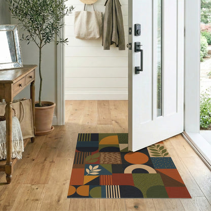 Vibrant Multi-Color Geometric Area Rug