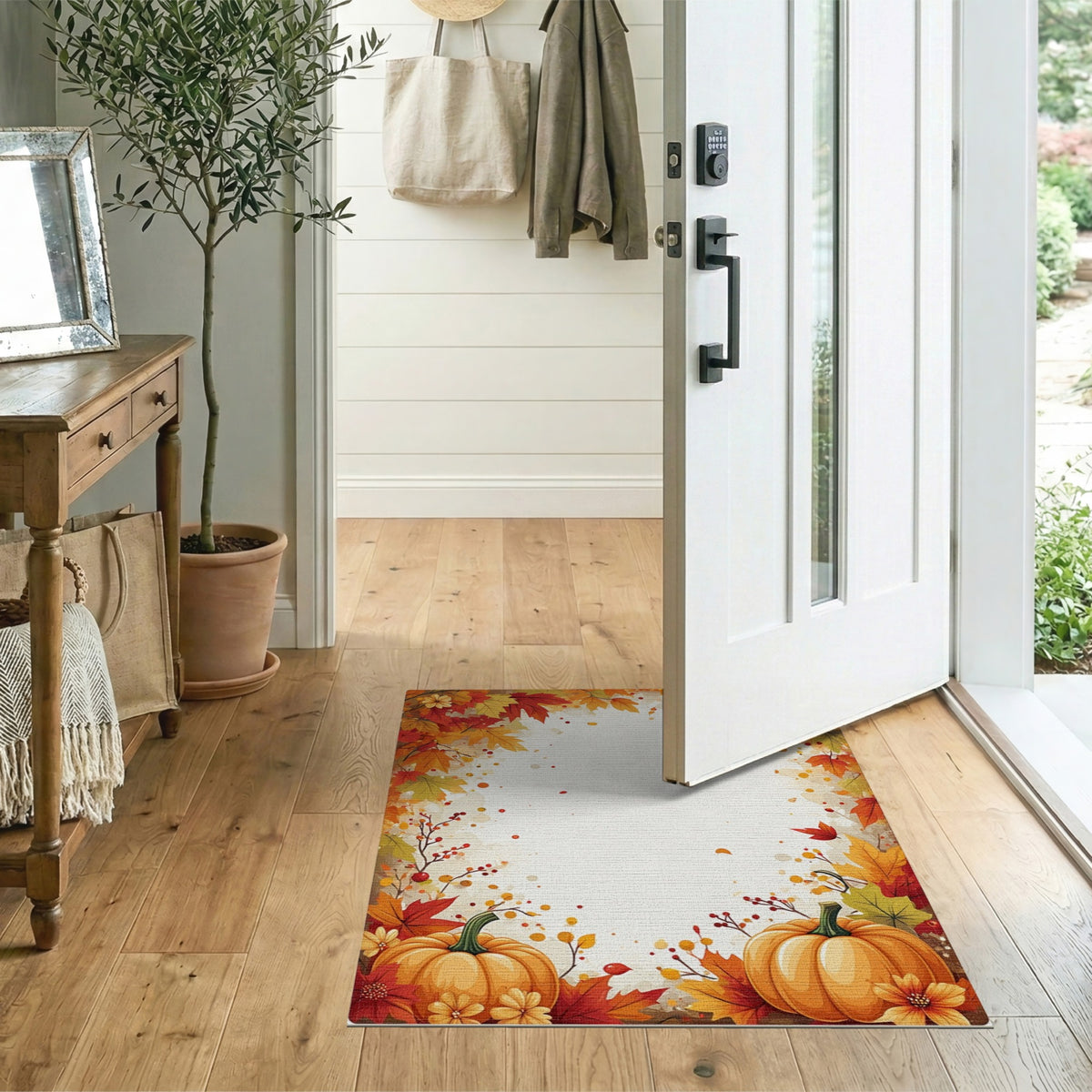 Harvest Autumn Pumpkin Harvest Area Rug