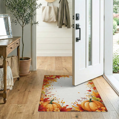 Harvest Autumn Pumpkin Harvest Area Rug
