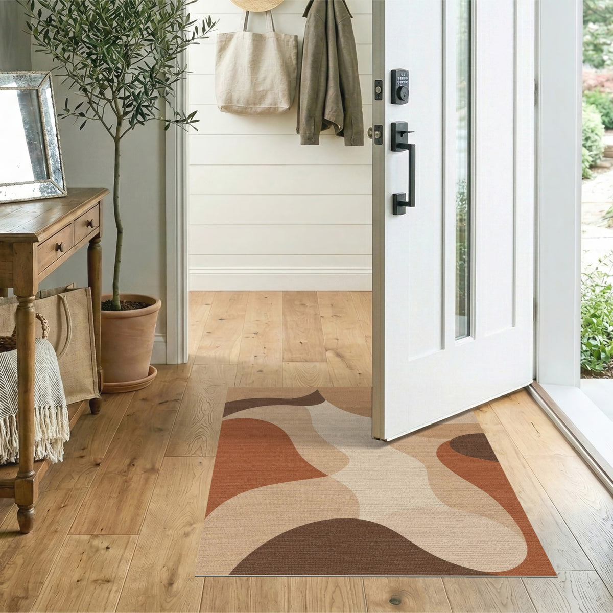 Abstract Area Brown and Tan Abstract Brown Tan Area Rug