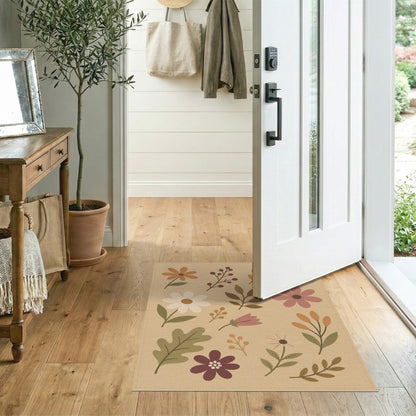 Earthy Floral Vintage Area Rug