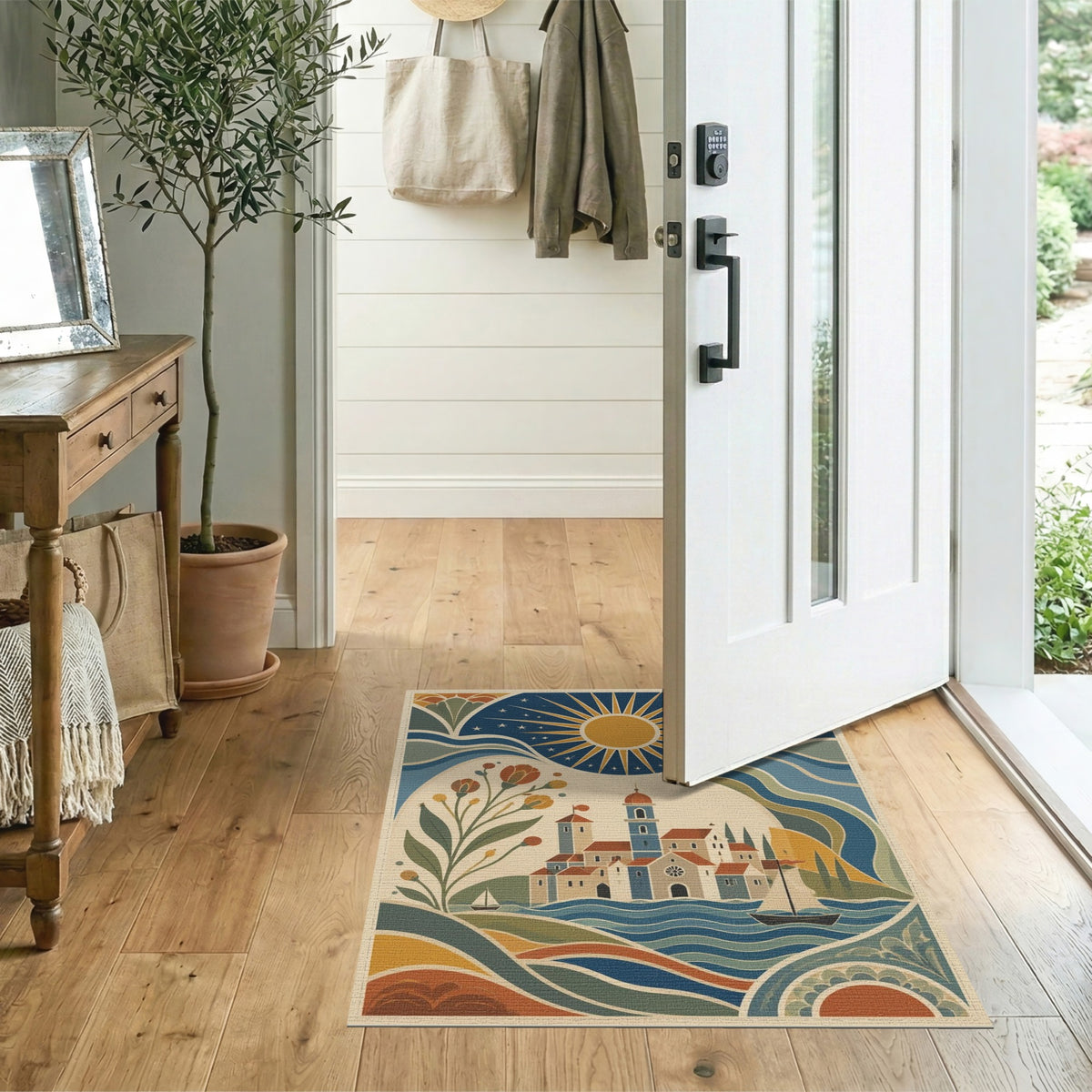 Coastal Village Sunburst Area Rug