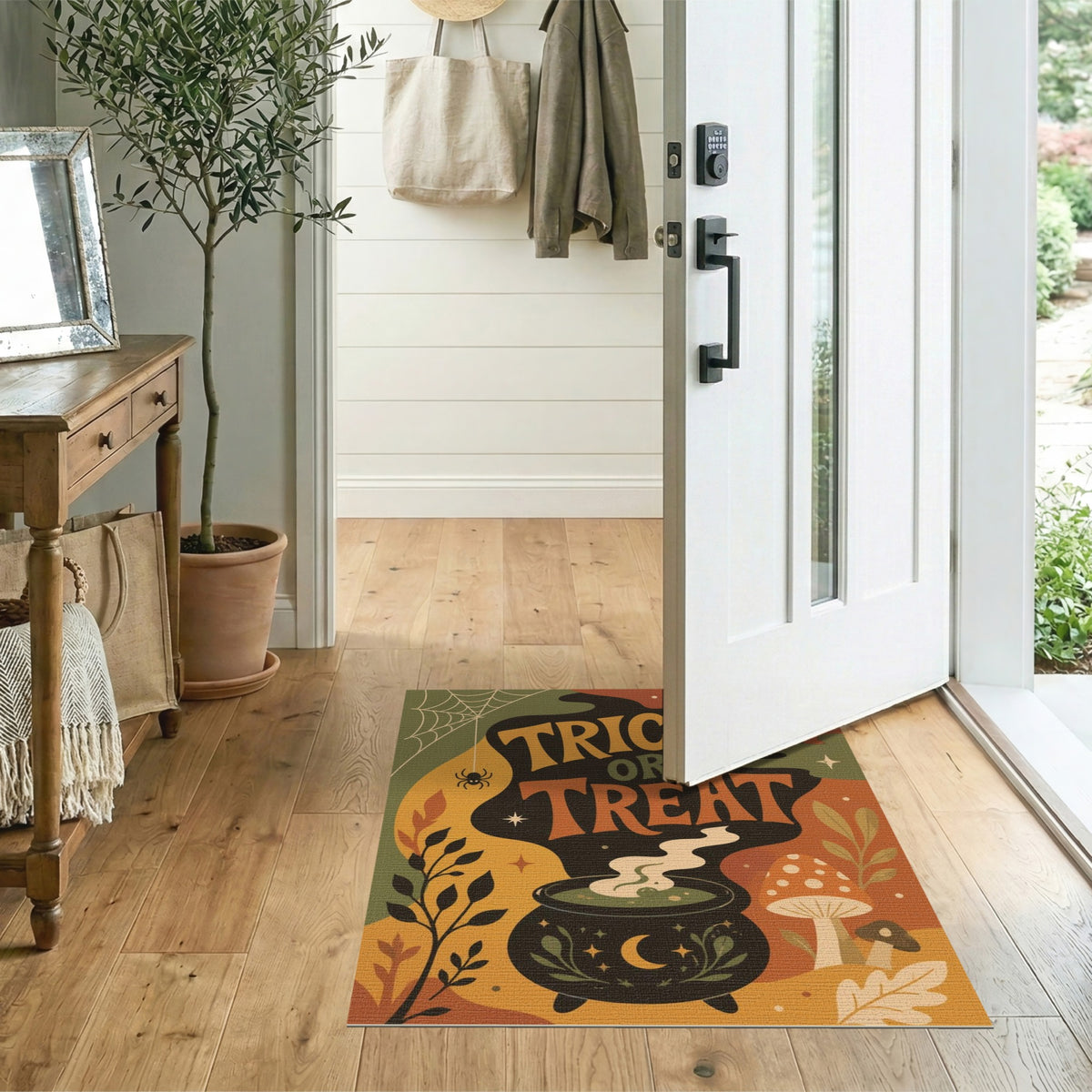 Trick or Treat Halloween Cauldron Area Rug
