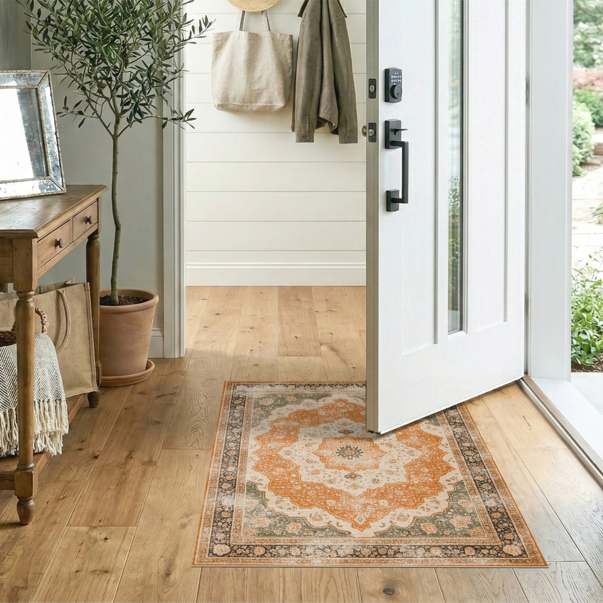 Vintage Persian Medallion Area Rug