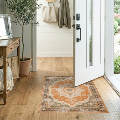 Vintage Persian Medallion Area Rug